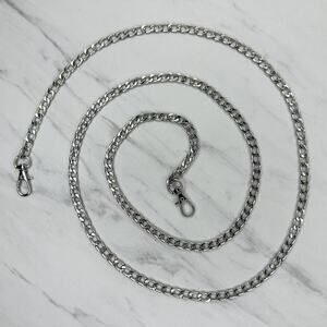 Silver Tone Chain Link Purse Handbag Strap Replacement 48" ✨